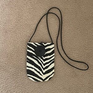Vintage Zebra Small Print Crossbody pouch